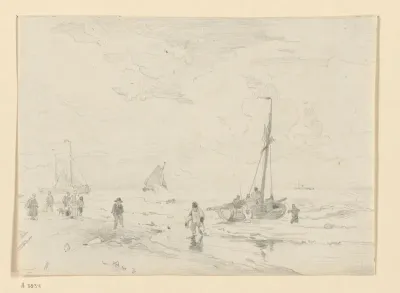 Vissersboten op het strand