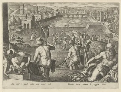 Visvangst met schepnet