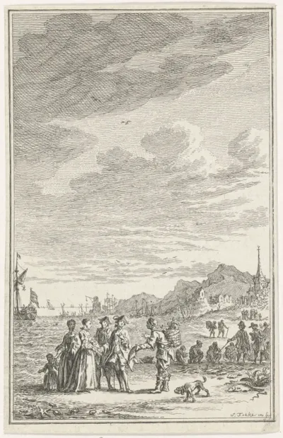 Visverkoop op het strand
