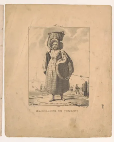 Visverkoopster te Scheveningen