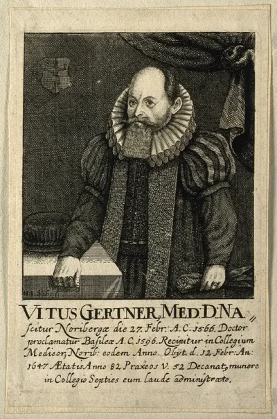 Vitus Gertner. Line engraving by J.J. Schollenberger