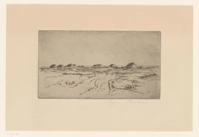Vlak land met boerderijen