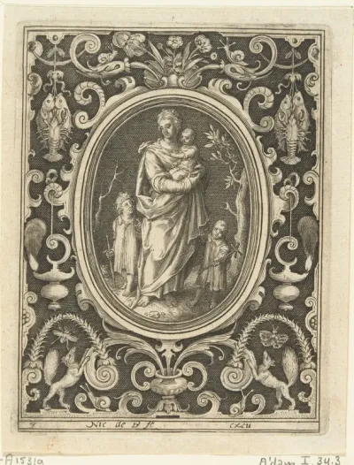 Vlakdecoratie met Caritas