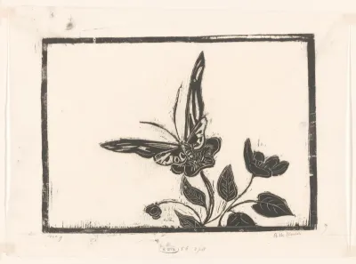 Vlinder op een bloem