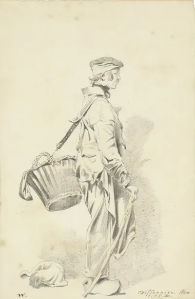 Voddenboer, staand naar rechts