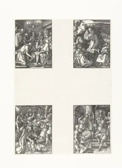 Voetwassing, Christus op de Olijfberg, Gevangenneming, Christus voor Annas