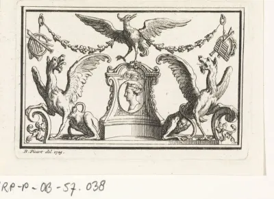 Vogel op een ornamenteel monument
