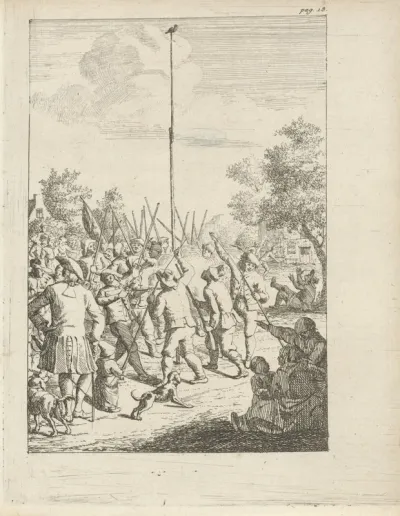 Vogelschieten op een schuttersfeest