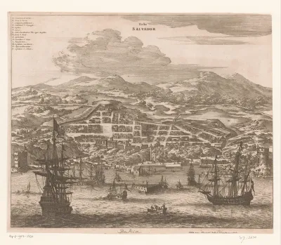 Vogelvluchtaanzicht van de stad Salvador