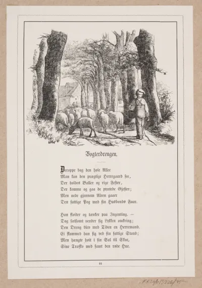 Vogterdrengen. Illustration til H.V. Kaalund, "Fabler for Børn"