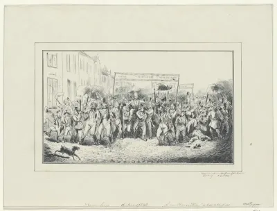 Volksdemonstratie in Den Haag, 1848