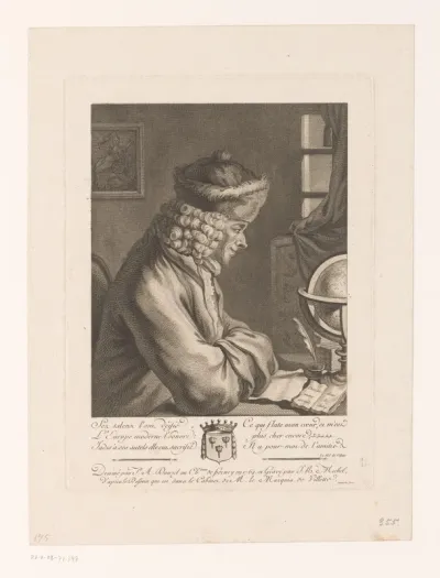 Voltaire aan zijn schrijftafel