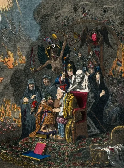 Voltaire instructing the infant Jacobinism
