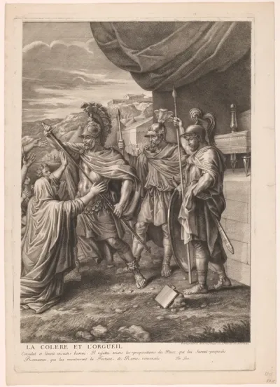 Volumnia met haar zonen voor Coriolanus (rechterdeel)