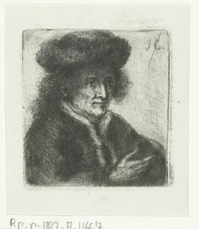 Volwassen man met bontmuts