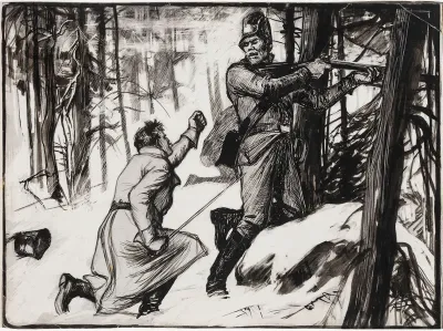 Von Konow ja hänen korpraalinsa -runon alkuvinjetti