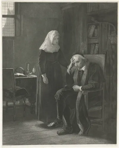 Vondel met zijn dochter
