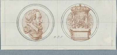 Voor- en achterzijde van een penning op de Alliantie van Frankrijk met de Zwitsers in 1602