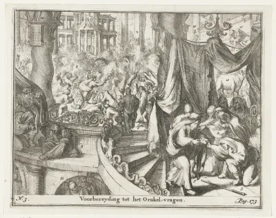 Voorbereiding tot het raadplegen van het orakel van Delphi