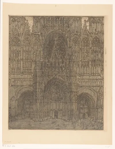 Voorgevel van de Onze-Lieve-Vrouwekathedraal in Rouen