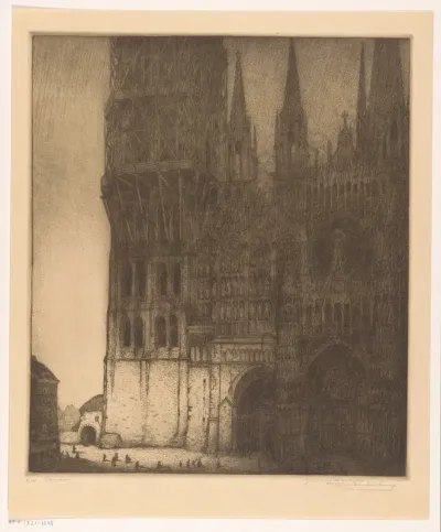 Voorgevel van de Onze-Lieve-Vrouwekathedraal in Rouen