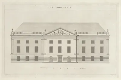 Voorgevel van de schouwburg aan het Leidseplein te Amsterdam, 1774