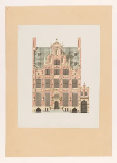 Voorgevel van het Huis met de Hoofden te Amsterdam