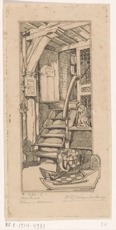 Voorhuis met trap in het Edams Museum