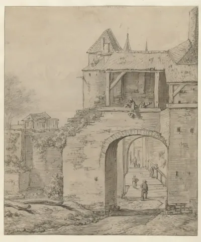 Voorpoort van het kasteel Boetzelaer