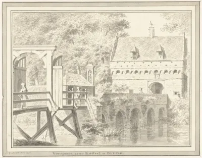 Voorpoort van het kasteel te Buren
