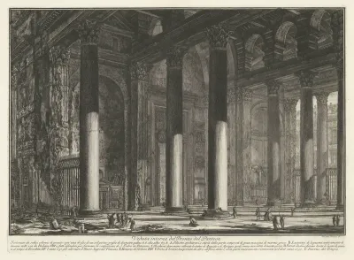 Voorportaal van het Pantheon te Rome