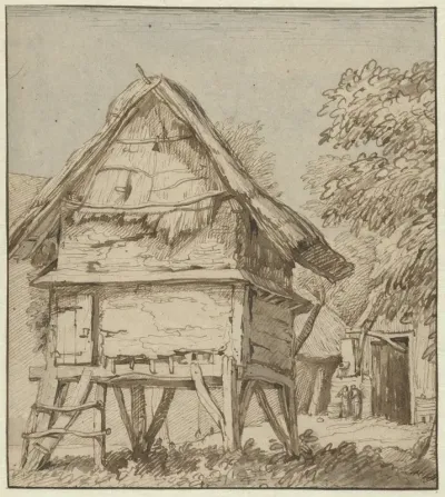 Voorraadschuur op palen