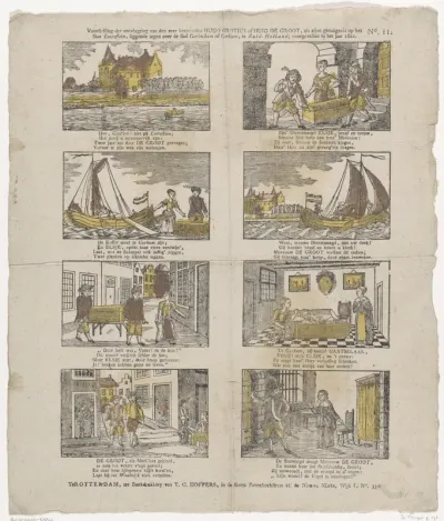 Voorstelling der ontvlugting van den zeer beroemden Hugo Grotius of Hugo de Groot (...)