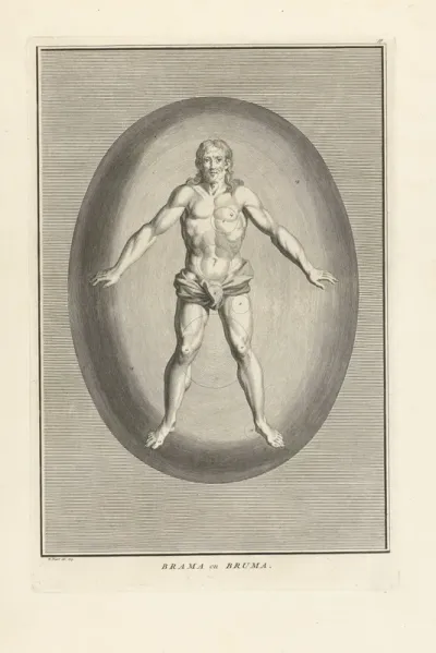 Voorstelling van de god Brahma
