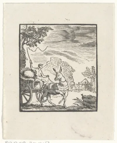 Voorstelling van een verhaal uit de Aesopus fabelen