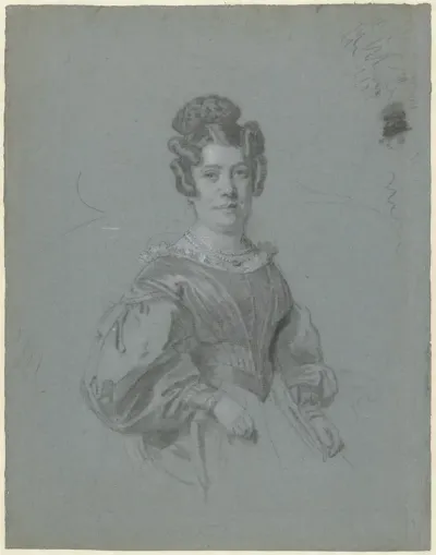 Voorstudie voor het portret van Aleida Maria Engelberts, echtgenote van prof. Hendrik Cock