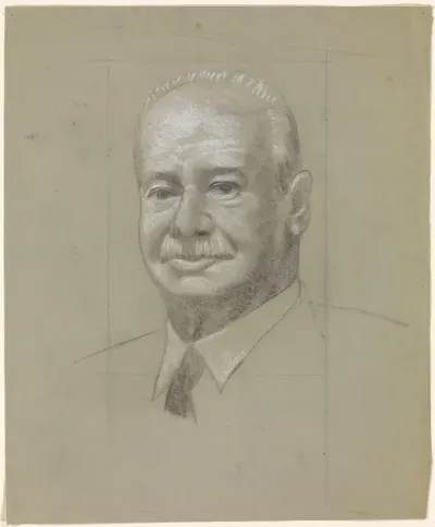 Voorstudie voor het portret van Ferdinand Adolf van den Bergh