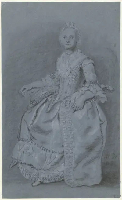 Voorstudie voor het portret van Maria Croon