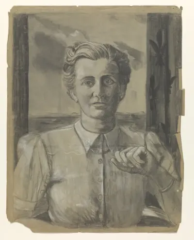 Voorstudie voor het portret van mevrouw C.P. Stikker- Van der Scheer