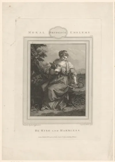 Voorzichtigheid (Prudentia) met duif en slang
