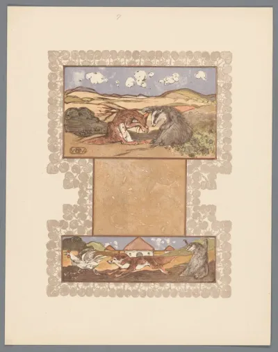 Vos (Reinaert) en das (Grimbeert)