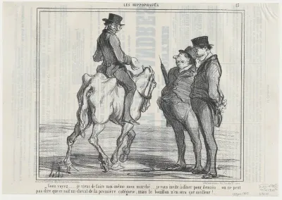 Vous voyez....je viens de faire...mon marché..., from Les Hippophages, published in Le Charivari, January 13, 1857