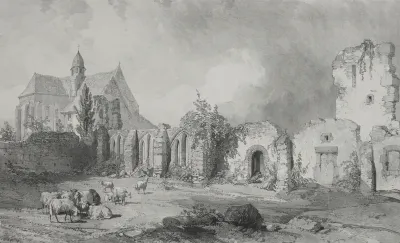 Voyages pittoresques et romantiques dans l'ancienne France.  Bretagne:  Abbaye de Relec