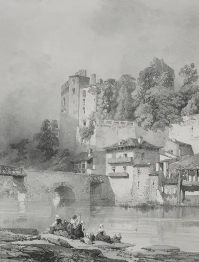 Voyages pittoresques et romantiques dans l'ancienne France.  Bretagne:  Chateau de Clisson
