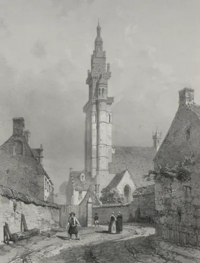 Voyages pittoresques et romantiques dans l'ancienne France.  Bretagne:  Eglise de Roscoff
