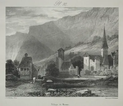 Voyages pittoresques et romantiques dans l'ancienne France.  Franche Comté:  Abbaye de Baume, Baume-les-Messieurs