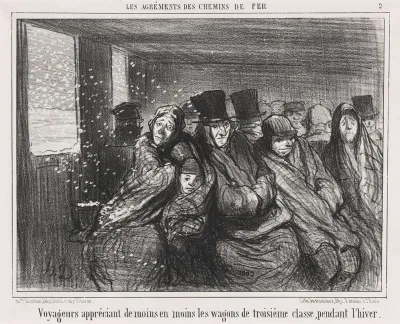 Voyageurs appréciant de moins en moins les wagons de troisième classe...