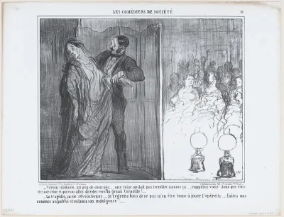 Voyons madame, un peu de courage..., from Les Comédiens de Société, published in "Le Charivari"