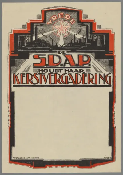 Vrede. De S.D.A.P. houdt haar kerstvergadering