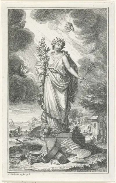 Vrede met caduceus en olijftak